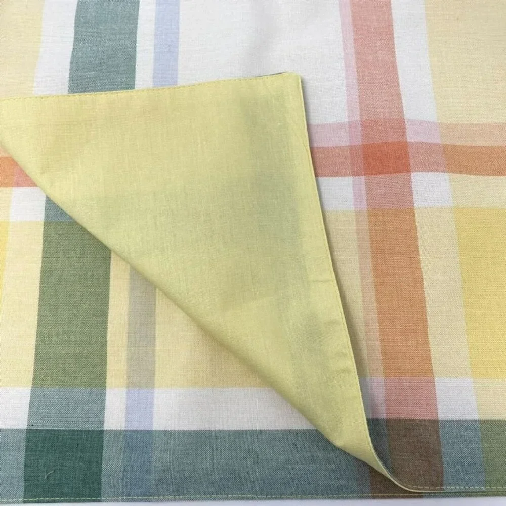 Target 2pk Yellow Plaid Placemats/Chargers Threshold 14 in x 19 in